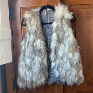 Free People fur vest.